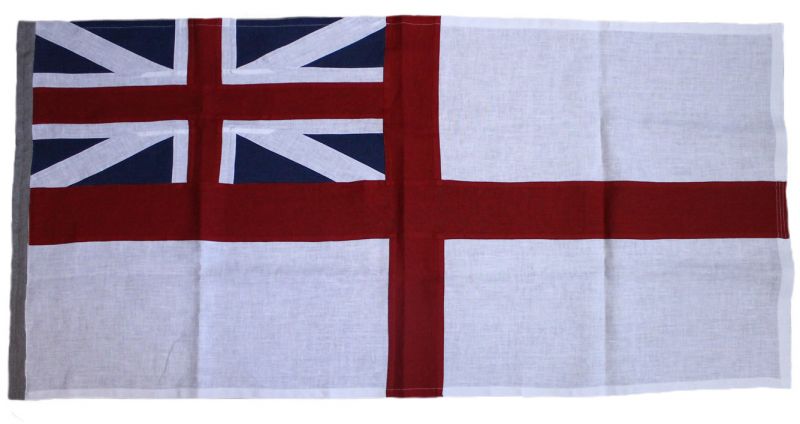5x3ft 60x36in 152x91cm White Ensign 1801 (Linen cloth)